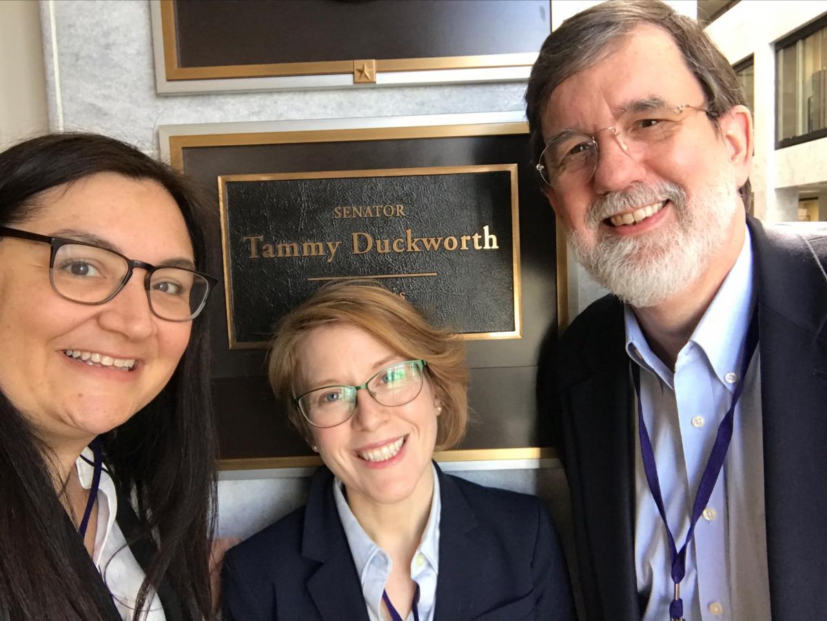 Team Illinois: Christina (Spirit Cultural Exchange), Bonnie (Greenheart International), and Russ (Hostelling International)