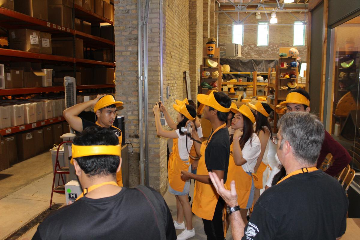 Spirit Participants on the Cheesehead Factory Tour