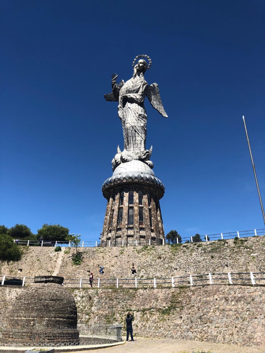 Aluminum Sculpture at El Panecillo