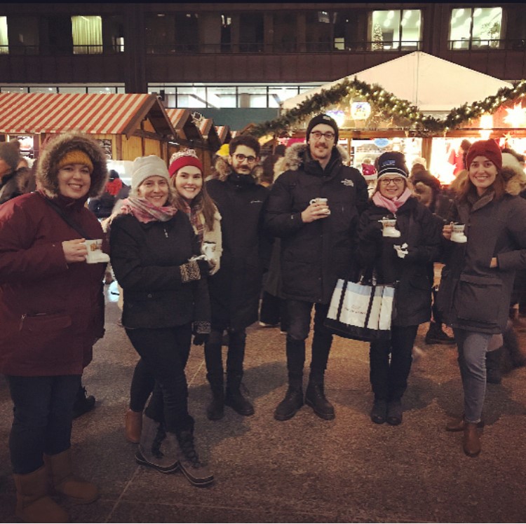 Intern Team and Participants at the Christkindlmarket