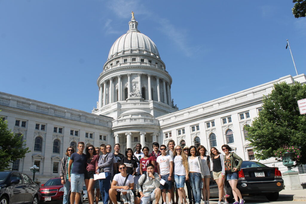 Wisconsin State Capitol Building and J-1 Work & Travel Exchange Participants