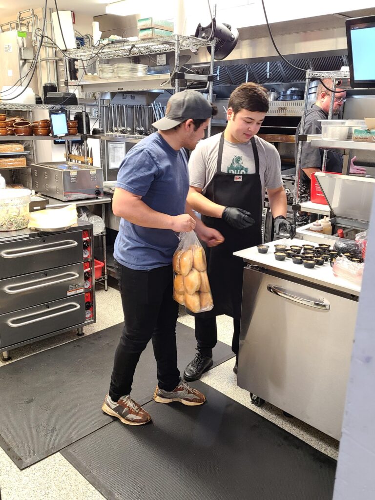 Spirit Participants working in the kitchen